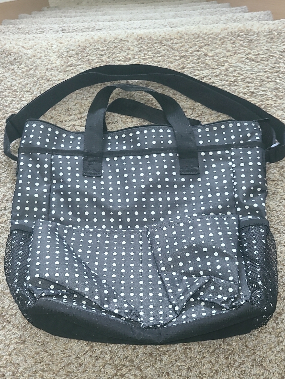 Thirty-one Black Polka Dot Tote Bag - Casual Women's Shoulder Bag